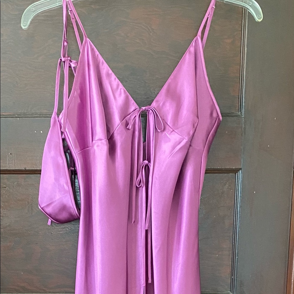 Long Tie-Front Sexy Chemise with G-String Panty